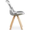 Chaise de salle à manger - tapissée en patchwork noir et blanc - Denisse image 7