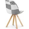 Chaise de salle à manger - tapissée en patchwork noir et blanc - Denisse image 7