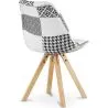 Chaise de salle à manger - tapissée en patchwork noir et blanc - Denisse image 7