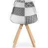 Chaise de salle à manger - tapissée en patchwork noir et blanc - Denisse image 7