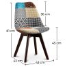 Chaise de Salle à Manger - Revêtement Patchwork - Patty  image 7
