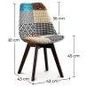 Chaise de Salle à Manger - Revêtement Patchwork - Patty  image 7