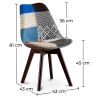 Chaise de Salle à Manger - Revêtement Patchwork - Pixi image 7