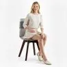 Chaise de salle à manger - tapissée en patchwork noir et blanc - Nouvelle édition - Sam image 7