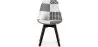 Chaise de salle à manger - tapissée en patchwork noir et blanc - Nouvelle édition - Sam image 7