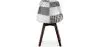 Chaise de salle à manger - tapissée en patchwork noir et blanc - Nouvelle édition - Sam image 7