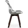 Chaise de salle à manger - tapissée en patchwork noir et blanc - Nouvelle édition - Sam image 7