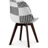 Chaise de salle à manger - tapissée en patchwork noir et blanc - Nouvelle édition - Sam image 7