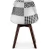 Chaise de salle à manger - tapissée en patchwork noir et blanc - Nouvelle édition - Sam image 7