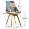 Chaise de Salle à Manger - Revêtement Patchwork - Patty image 7