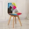 Chaise de Salle à Manger - Revêtement Patchwork - Simona image 7