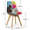 Chaise de Salle à Manger - Revêtement Patchwork - Simona image 7