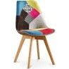 Chaise de Salle à Manger - Revêtement Patchwork - Simona image 7