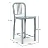 Tabouret Design avec Dossier - 60cm - Jadon image 7
