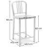 Tabouret Design avec Dossier - 60cm - Jadon image 7