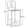 Tabouret Design avec Dossier - 60cm - Jadon image 7