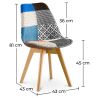 Chaise de Salle à Manger - Revêtement Patchwork - Pixi  image 7