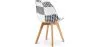 Chaise de salle à manger - Tapisserie patchwork noir et blanc - Nouvelle édition - Sam image 7