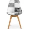 Chaise de salle à manger - Tapisserie patchwork noir et blanc - Nouvelle édition - Sam image 7