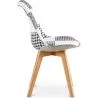 Chaise de salle à manger - Tapisserie patchwork noir et blanc - Nouvelle édition - Sam image 7