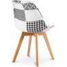 Chaise de salle à manger - Tapisserie patchwork noir et blanc - Nouvelle édition - Sam image 7