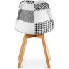 Chaise de salle à manger - Tapisserie patchwork noir et blanc - Nouvelle édition - Sam image 7
