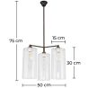 Lampe de plafond en cristal - Lampe suspendue - 3 bras - Reg image 7