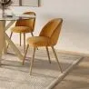 Chaise de salle à manger - Tapissée de velours - Style scandinave - Evelyne image 7