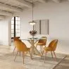 Chaise de salle à manger - Tapissée de velours - Style scandinave - Evelyne image 7