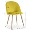 Chaise de salle à manger - Tapissée de velours - Style scandinave - Evelyne image 7