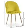 Chaise de salle à manger - Tapissée de velours - Style scandinave - Evelyne image 7