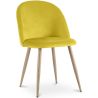 Chaise de salle à manger - Tapissée de velours - Style scandinave - Evelyne image 7