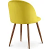 Chaise de salle à manger - Tapissée de velours - Design scandinave - Evelyne image 7