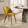 Chaise de salle à manger - Tapissée de velours - Design scandinave - Evelyne image 7