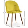 Chaise de salle à manger - Tapissée de velours - Design scandinave - Evelyne image 7