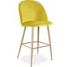 Tabouret tapissé en velours - Design scandinave - Evelyne image 7