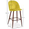 Tabouret tapissé en velours - Design scandinave - Evelyne image 7
