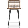 Tabouret de bar en osier - Boho Bali Design -65cm - Catori image 7