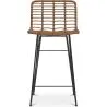 Tabouret de bar en osier - Boho Bali Design -65cm - Catori image 7