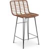 Tabouret de bar en osier - Boho Bali Design -65cm - Catori image 7