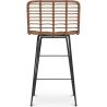 Tabouret de bar en osier - Boho Bali Design -65cm - Catori image 7