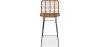 Tabouret de bar en rotin avec dossier - Boho Bali Design - 75cm - Catori image 7