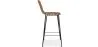 Tabouret de bar en rotin avec dossier - Boho Bali Design - 75cm - Catori image 7