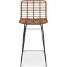 Tabouret de bar en rotin avec dossier - Boho Bali Design - 75cm - Catori image 7