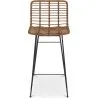 Tabouret de bar en rotin avec dossier - Boho Bali Design - 75cm - Catori image 7