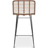 Tabouret de bar en rotin avec dossier - Boho Bali Design - 75cm - Catori image 7
