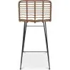 Tabouret de bar en rotin avec dossier - Boho Bali Design - 75cm - Catori image 7