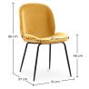 Chaise de salle à manger - Tapissée de velours - Rétro - Elias image 7