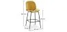 Tabouret en velours avec dossier - Design rétro - Elias image 7