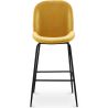 Tabouret en velours avec dossier - Design rétro - Elias image 7